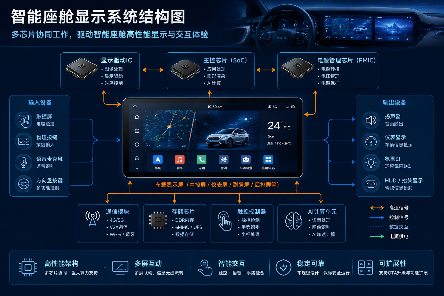智能座舱显示系统结构图