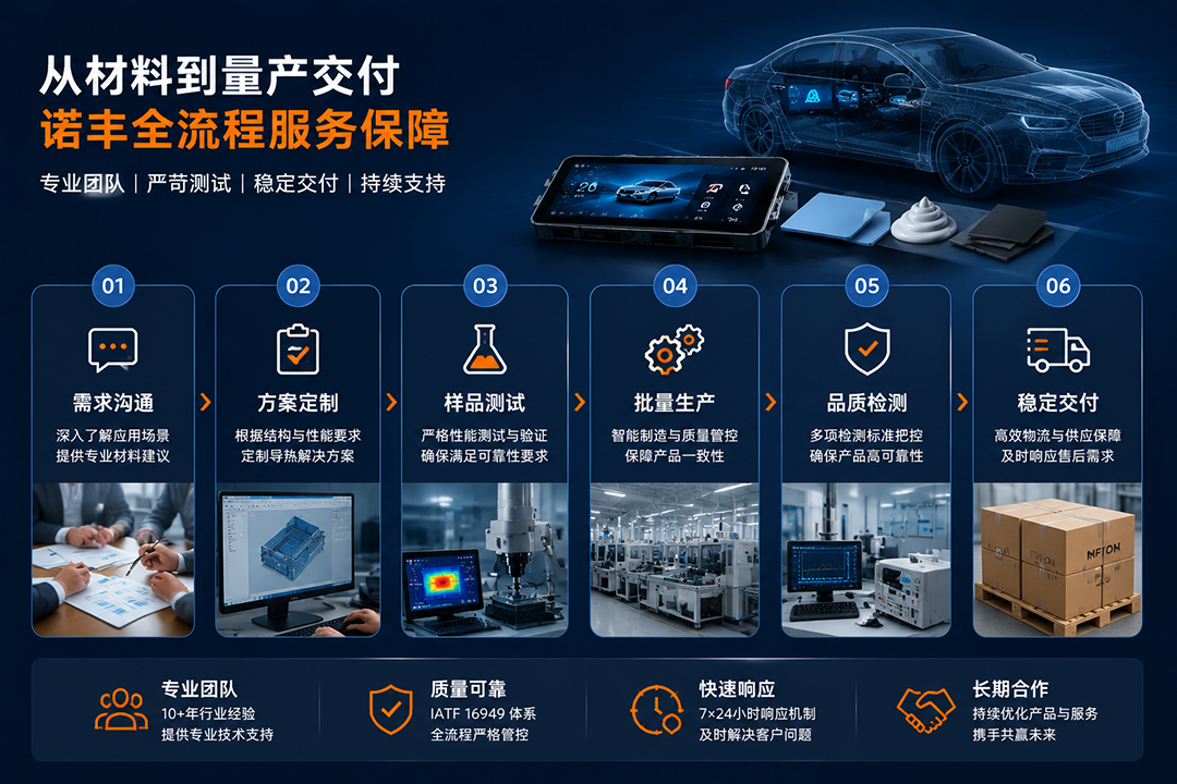 从材料研发到量产交付的一站式热管理服务 从材料研发到量产交付的一站式热管理服务